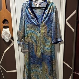 Oscar de la Renta Vintage Multicolor Robe